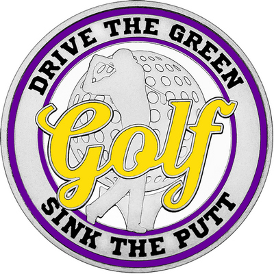 Yellow "Golf" with Purple Outer Circular Borders